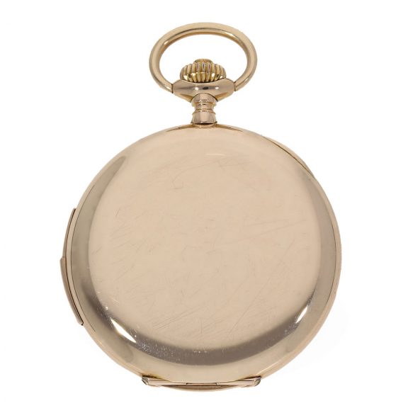 Swiss 14 carat gold full hunter cased pocket watch Circa 1900 Swiss 14 carat gold full hunter cased pocket watch Circa 1900