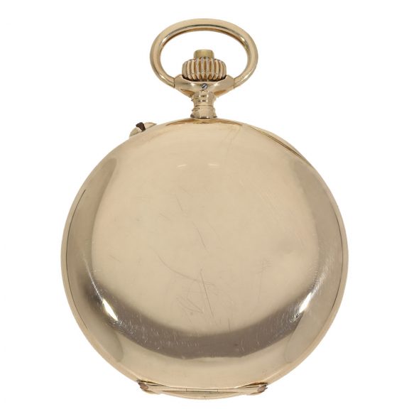 Swiss 14 carat gold chronograph with rarely present dial Circa 1915 Swiss 14 carat gold chronograph with rarely present dial Circa 1915
