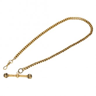 English 18 carat gold cylinder watch with gold watch chain Circa 1821