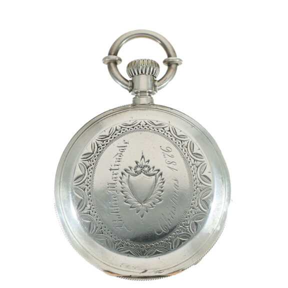 Swiss silver pocket watch with Jones caliber type B Circa 1873 Swiss silver pocket watch with Jones caliber type B Circa 1873