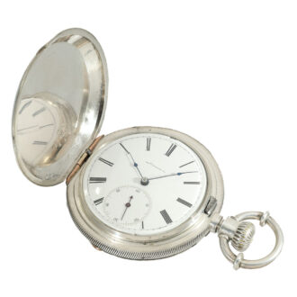 Swiss silver pocket watch with Jones caliber type B Circa 1873