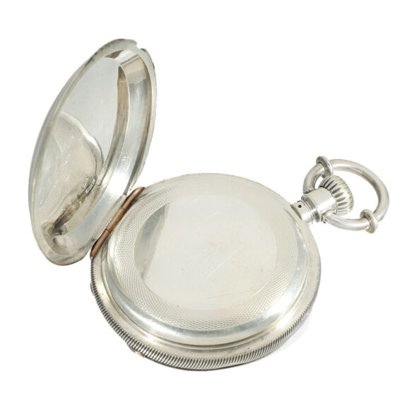 Swiss silver pocket watch with Jones caliber type B Circa 1873 Swiss silver pocket watch with Jones caliber type B Circa 1873