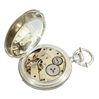Swiss silver pocket watch with Jones caliber type B Circa 1873