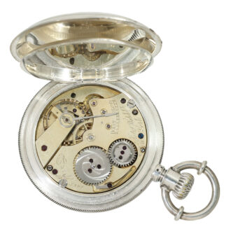Swiss silver pocket watch with Jones caliber type B Circa 1873