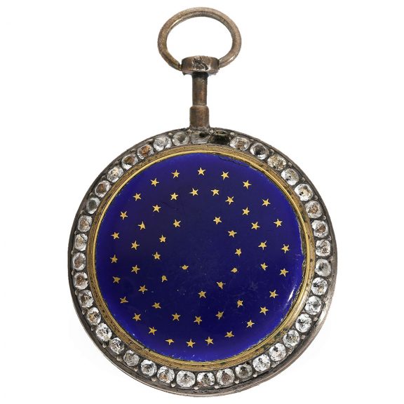 Swiss silver, enamel and stone set sundial watch Circa 1780