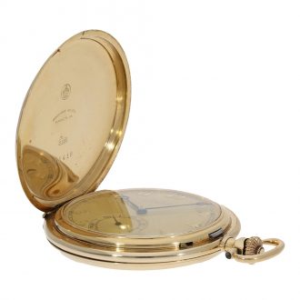 German 14 Carat gold hunter case watch with box Circa 1920