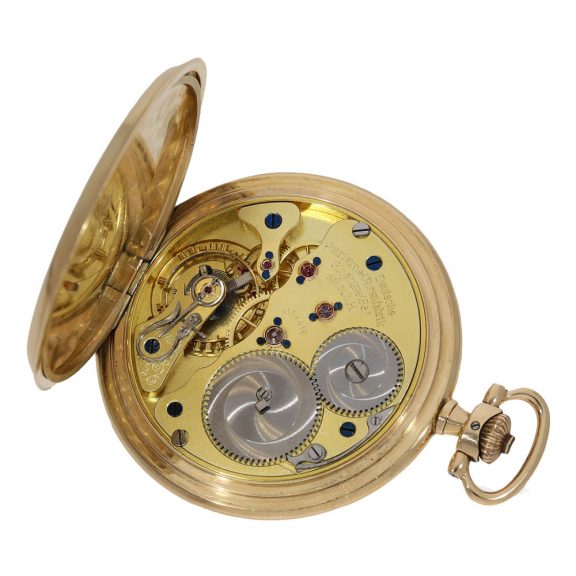 German 14 Carat gold hunter case watch with box Circa 1920 German 14 Carat gold hunter case watch with box Circa 1920