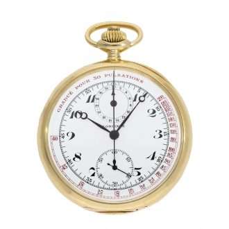 Swiss 18 carat gold anker chronometer doctor's chronograph Circa 1915 Swiss 18 carat gold anker chronometer doctor's chronograph Circa 1915