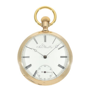 Swiss 14 carat gold watch with Jones caliber type B Circa 1875