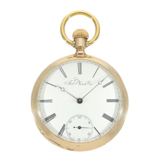 Swiss 14 carat gold watch with Jones caliber type B Circa 1875