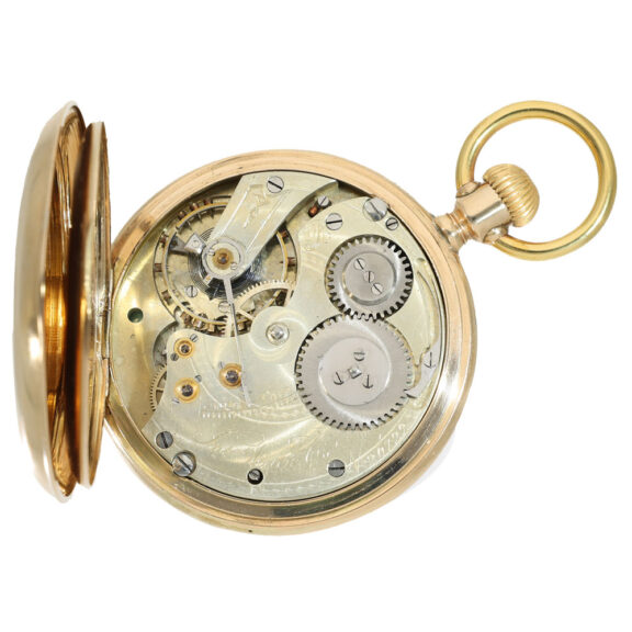 Swiss 14 carat gold watch with Jones caliber type B Circa 1875 Swiss 14 carat gold watch with Jones caliber type B Circa 1875