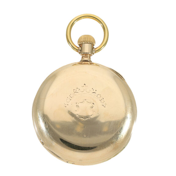 Swiss 14 carat gold watch with Jones caliber type B Circa 1875 Swiss 14 carat gold watch with Jones caliber type B Circa 1875
