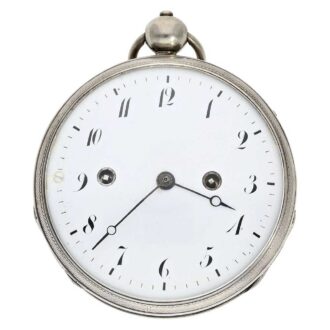 Heavy French silver hour repeating clockwatch Circa 1810