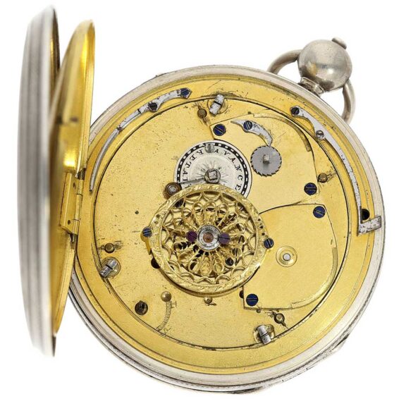 Heavy French silver hour repeating clockwatch Circa 1810 Heavy French silver hour repeating clockwatch Circa 1810