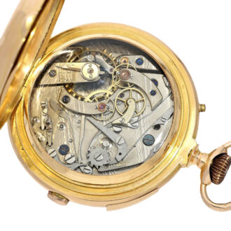 Swiss heavy pink gold repeater with chronograph Circa 1890