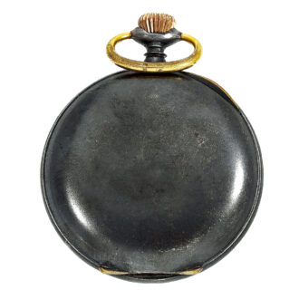 Swiss gunmetal lever watch with visible tourbillon Circa 1910