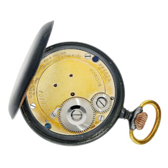 Swiss gunmetal lever watch with visible tourbillon Circa 1910