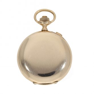 Swiss 14 carat gold complicated chronograph with counter Circa 1890