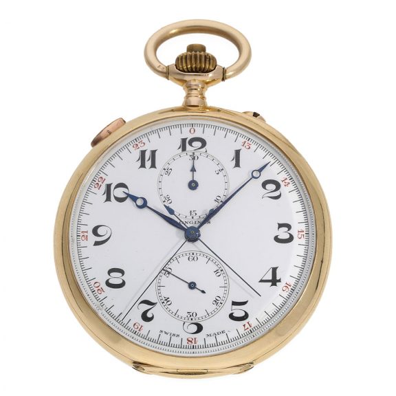 Swiss 18 carat gold large high quality chronograph Circa 1920