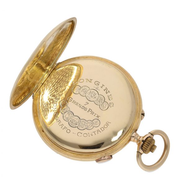 Swiss 18 carat gold large high quality chronograph Circa 1920 Swiss 18 carat gold large high quality chronograph Circa 1920