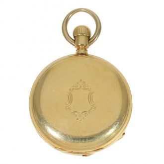 German 18 carat gold full hunter case watch Circa 1882