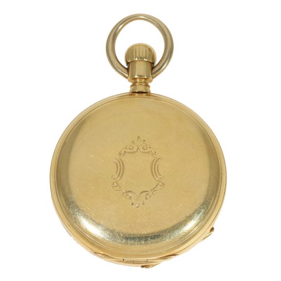 German 18 carat gold full hunter case watch Circa 1882 German 18 carat gold full hunter case watch Circa 1882