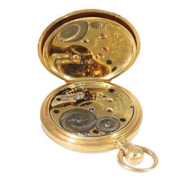German 18 carat gold full hunter case watch Circa 1882 German 18 carat gold full hunter case watch Circa 1882