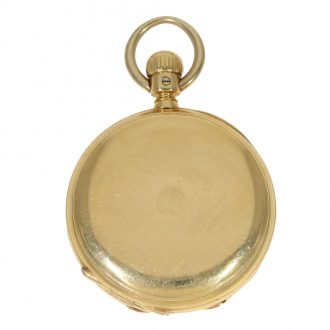 German 18 carat gold full hunter case watch Circa 1882