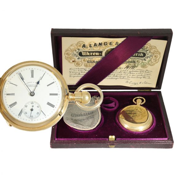 German 18 carat gold full hunter case watch Circa 1882 German 18 carat gold full hunter case watch Circa 1882