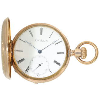 Swiss 14 carat gold Jones caliber type B pocket watch Circa 1873