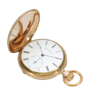 Swiss 14 carat gold Jones caliber type B pocket watch Circa 1873