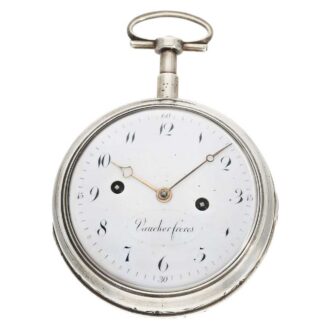 Swiss silver hour self striking verge clockwatch Circa 1810