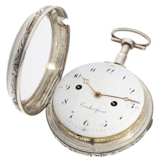 Swiss silver hour self striking verge clockwatch Circa 1810