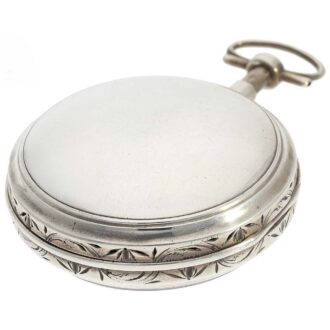 Swiss silver hour self striking verge clockwatch Circa 1810