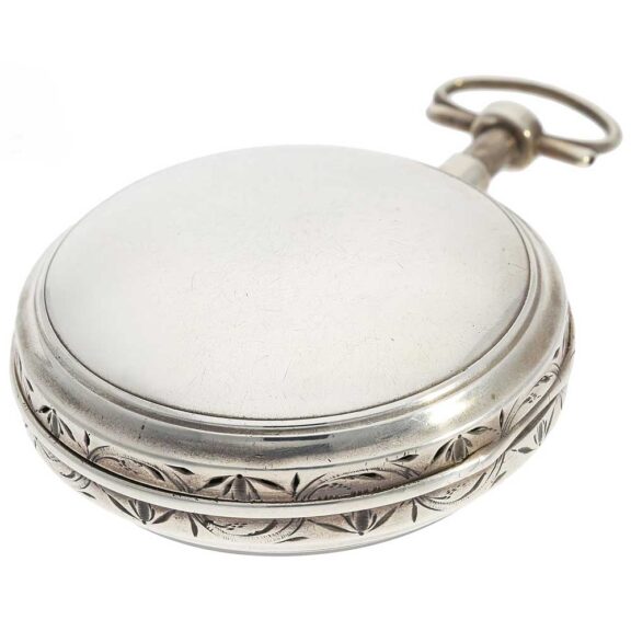 Swiss silver hour self striking verge clockwatch Circa 1810 Swiss silver hour self striking verge clockwatch Circa 1810