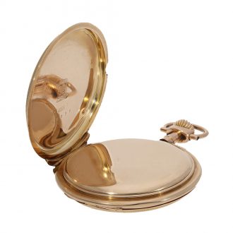 Large German 14 carat gold Louis XV pocket watch Circa 1900