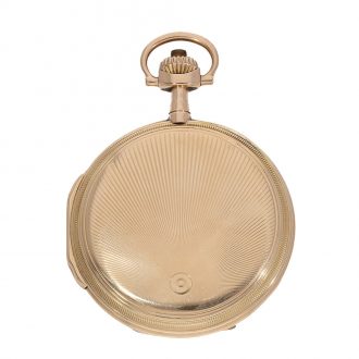 Large German 14 carat gold Louis XV pocket watch Circa 1900