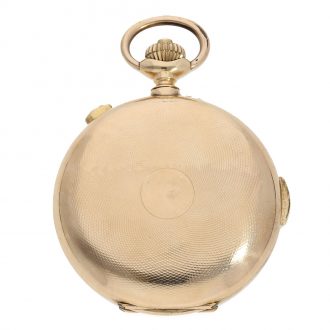 Swiss 14 carat gold impressive gold hunter cased Circa 1900