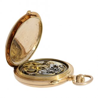 Swiss 14 carat gold impressive gold hunter cased Circa 1900