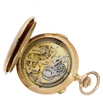 Swiss 14 carat gold impressive gold hunter cased Circa 1900