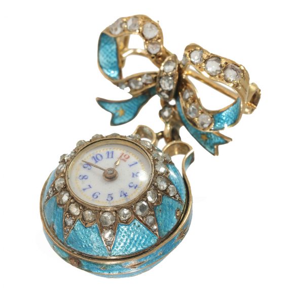 Swiss 18 carat gold enamel form watch “Boule de Geneve” Circa 1900 Swiss 18 carat gold enamel form watch “Boule de Geneve” Circa 1900