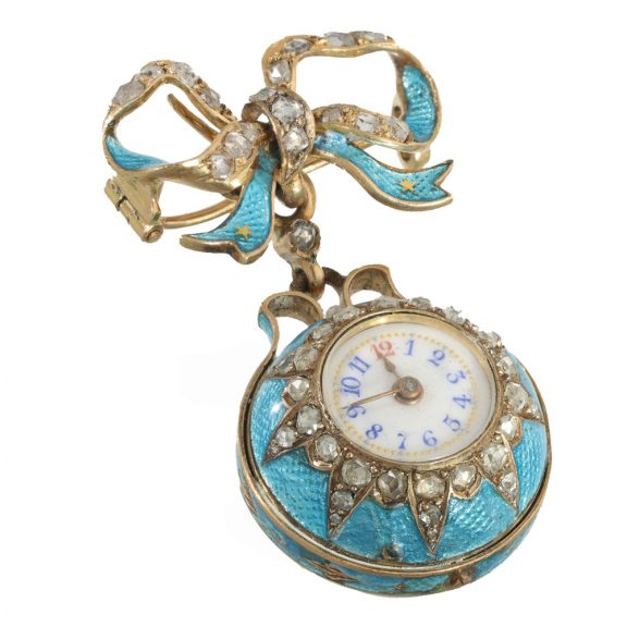 Swiss 18 carat gold enamel form watch “Boule de Geneve” Circa 1900 Swiss 18 carat gold enamel form watch “Boule de Geneve” Circa 1900