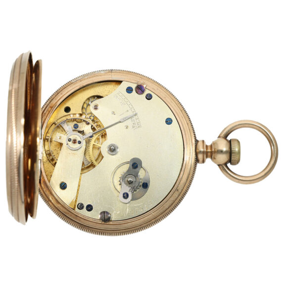 Swiss 18 carat gold unusual Type C caliber Jones watch Circa 1876 Swiss 18 carat gold unusual Type C caliber Jones watch Circa 1876