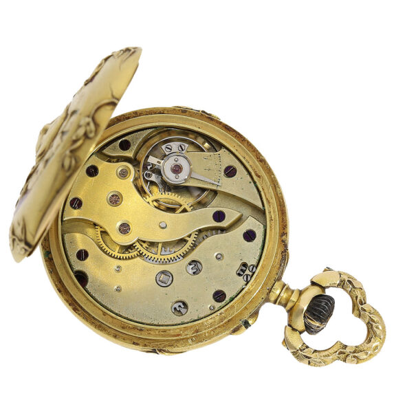Movement with finely crafted lever escapement Movement with finely crafted lever escapement