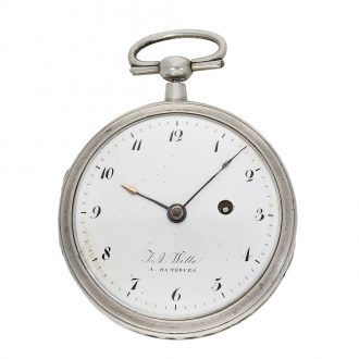 German pocket watch with experimental train winding Circa 1790