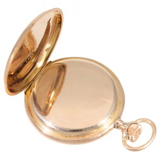 German 14 carat gold half hunter cased watch Circa 1869