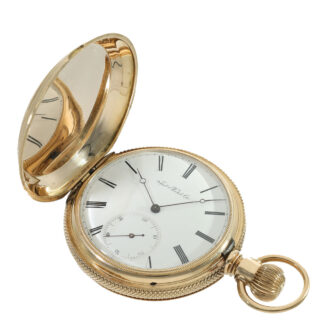 Swiss 14 carat gold Caliber Jones watch in original case Circa 1872