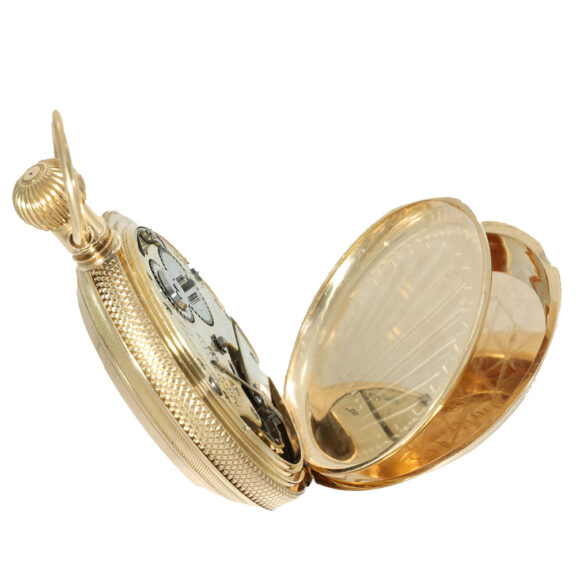 Swiss 14 carat gold Caliber Jones watch in original case Circa 1872 Swiss 14 carat gold Caliber Jones watch in original case Circa 1872