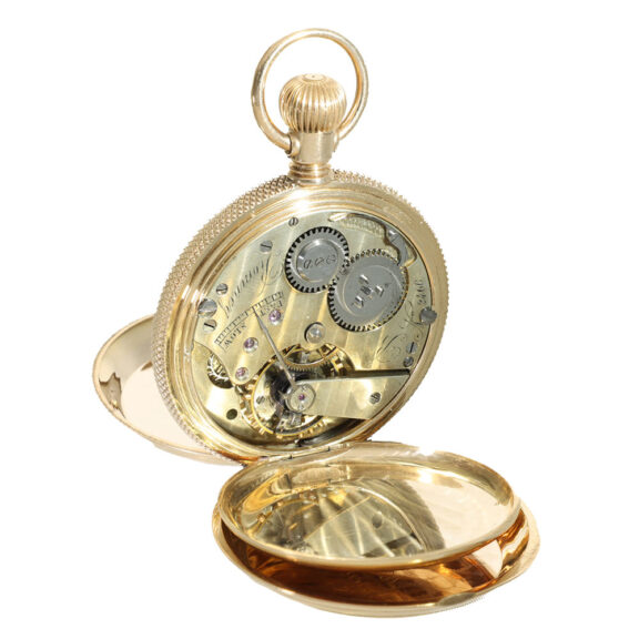 Swiss 14 carat gold Caliber Jones watch in original case Circa 1872 Swiss 14 carat gold Caliber Jones watch in original case Circa 1872