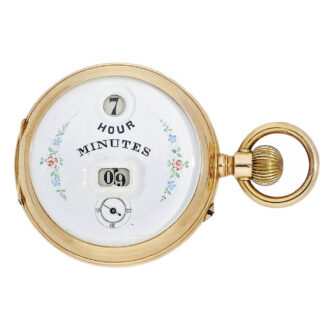 Swiss 14 carat gold open faced Pallweber watch Circa 1886/1887